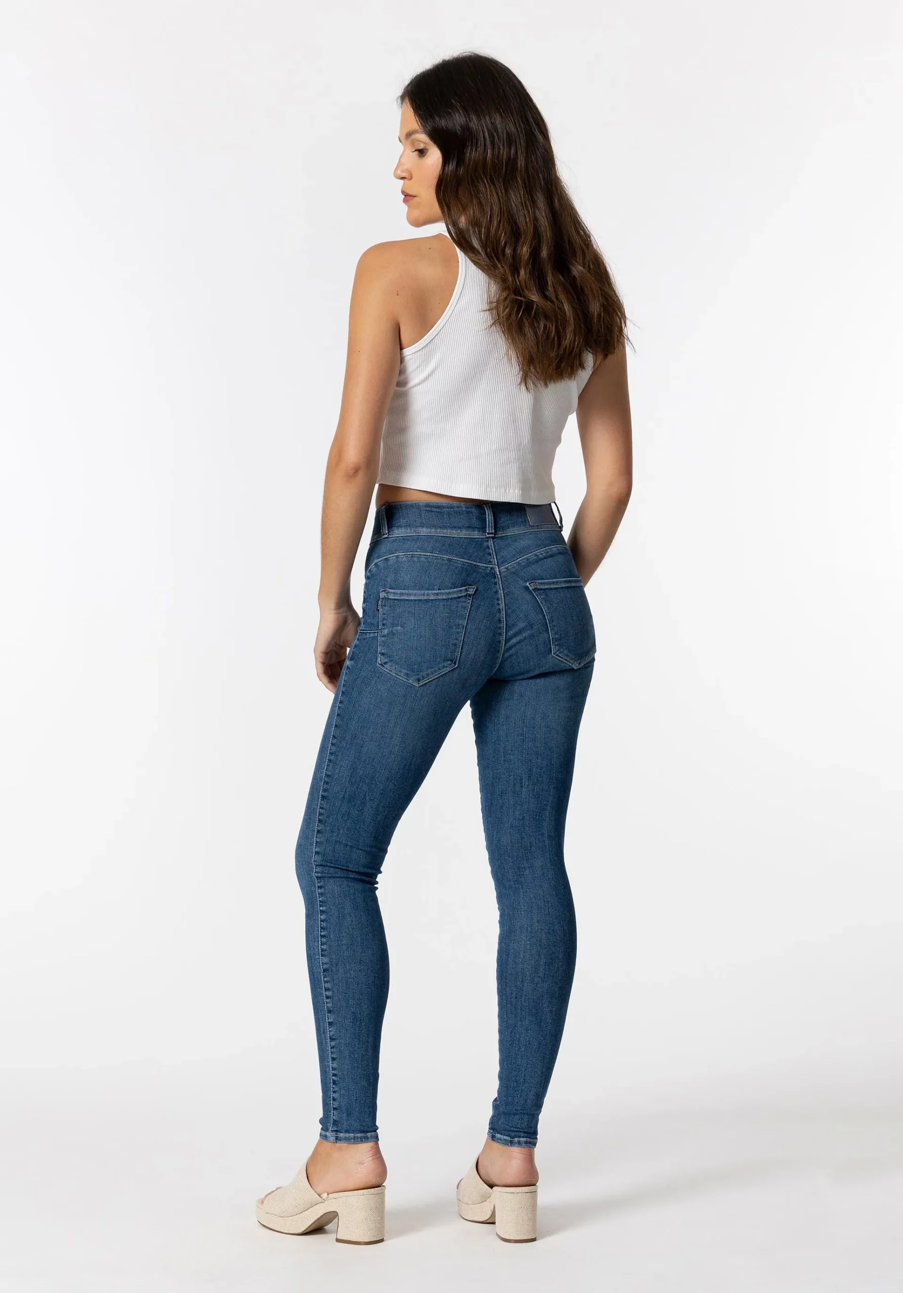 Jeans One Size Skinny Silhouette Tiro Alto 2 C
