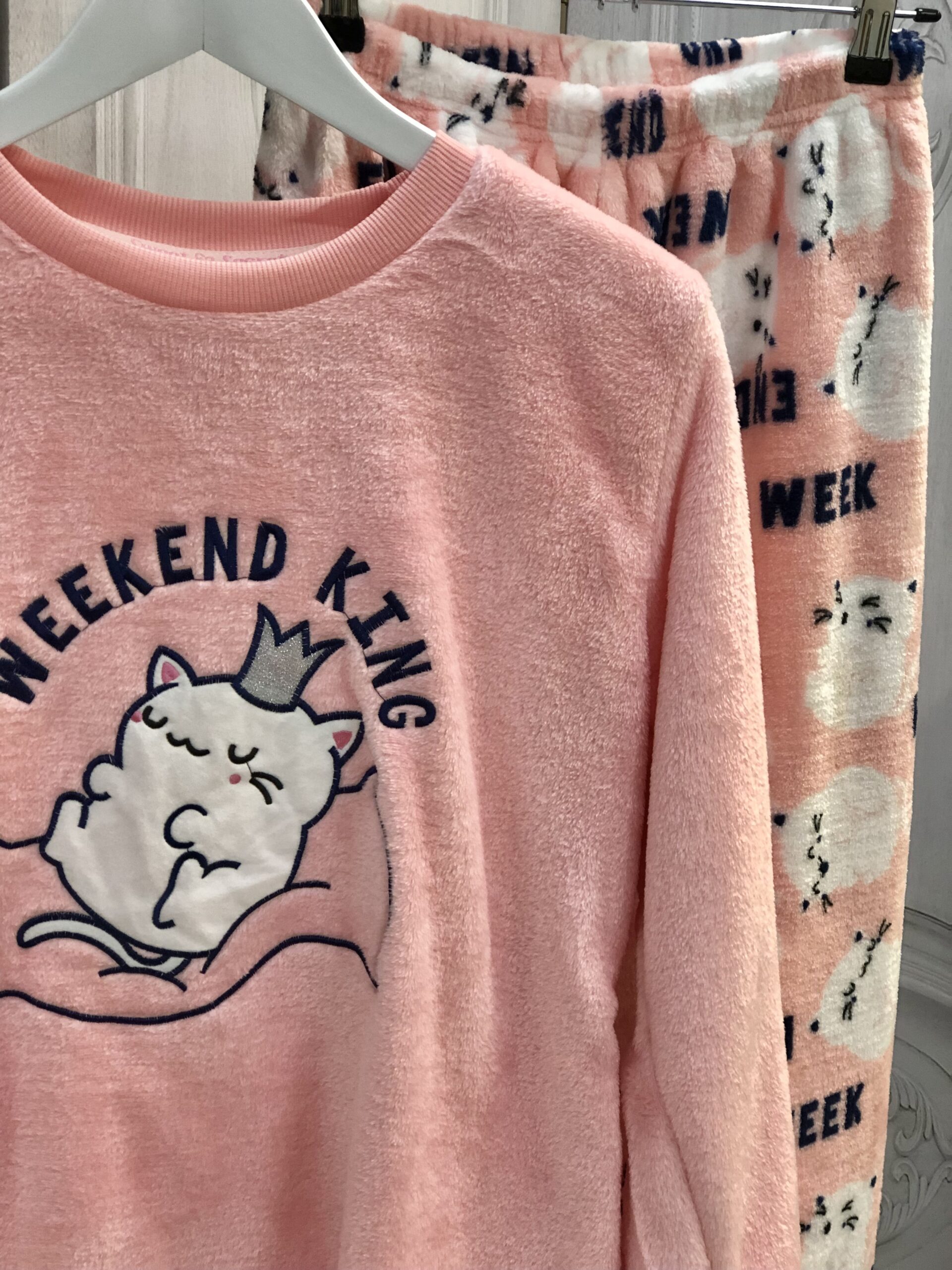 Pijama gatos rosa